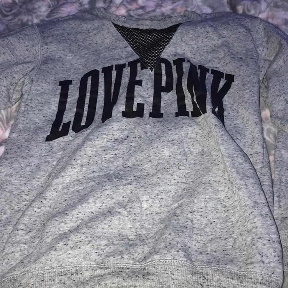 pink crew neck pullover